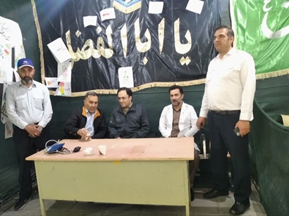 حضور ریاست و مسئول حراست محترم و پرسنل گرامی بیمارستان ایت الله کاشانی شهرکرد در موکب مدافعان سلامت